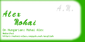 alex mohai business card